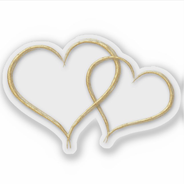 Sticker Deux Coeurs d'or (Devant)