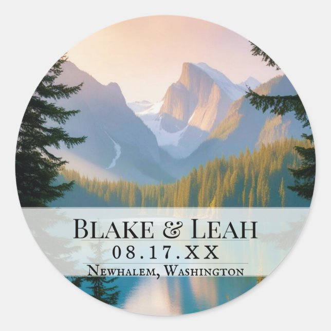 Sticker d'événement Date Mariage personnalisable M (Devant)