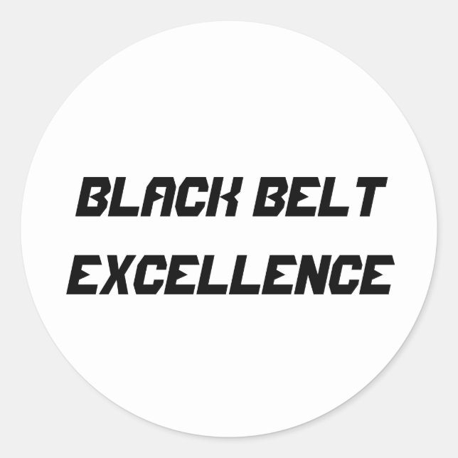 Sticker d'excellence de la ceinture noire (Devant)