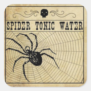 Sticker d'Halloween à l'eau tonique Spider
