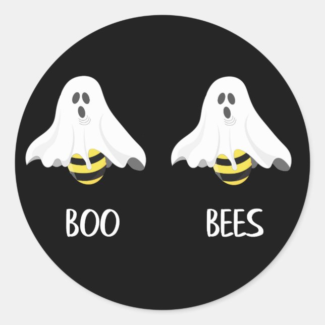 Sticker d'Halloween Fête des Adultes Boo Bees Ghos (Devant)