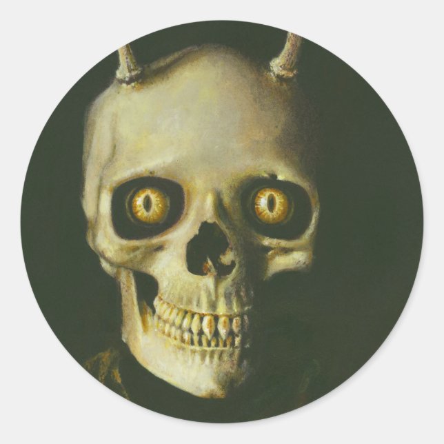 Sticker diabolique gothique (Devant)