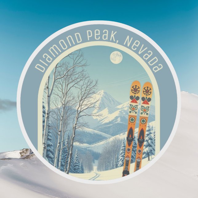 Sticker Diamond Peak Nevada ski souvenir  (Créateur téléchargé)