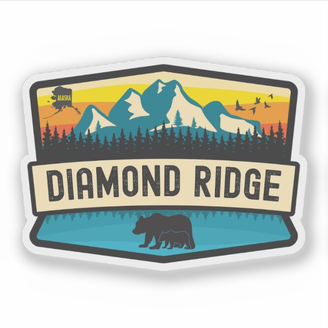 Sticker Diamond Ridge, Alaska (Devant)