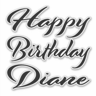 Sticker Diane Nom Prénom Anniversaire de l'autocollant noi