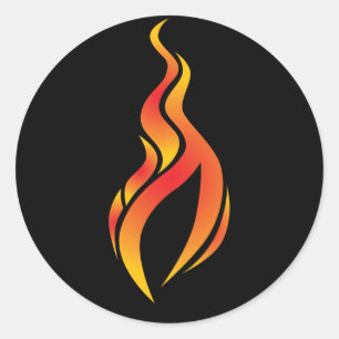 Sticker d'icône de flamme