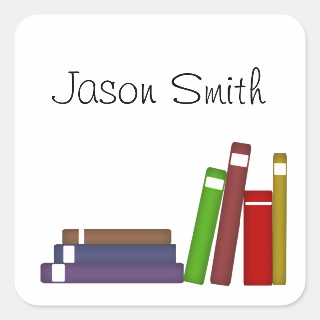 Sticker d'ID livre de nom personnalisé (Devant)