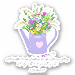 Sticker Dieu donne la croissance florale