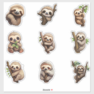 Sticker Différent Style Mignonne Sloth Custom-Cut Vinyl