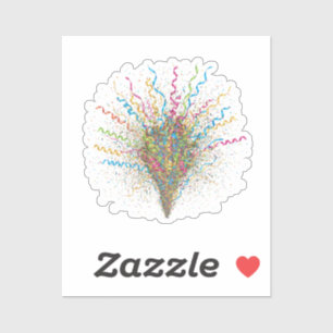 Sticker Diffuseur dynamique et explosion de confettis Nouv