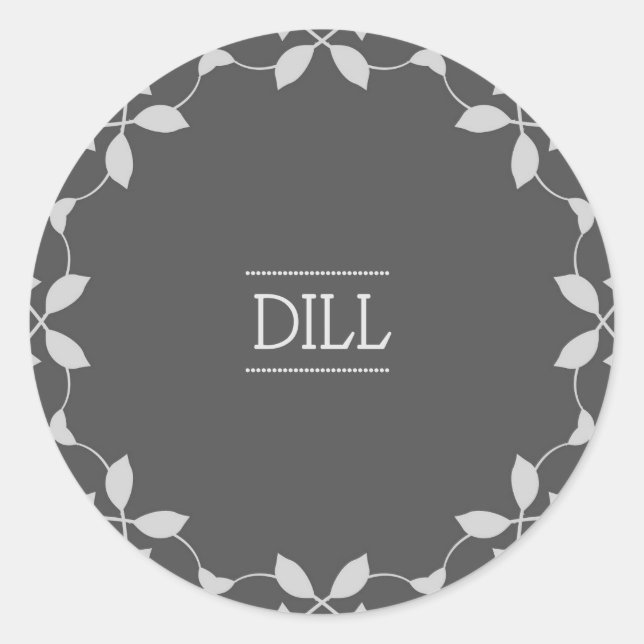 Sticker Dill Spice Jar Étiquettes (Devant)