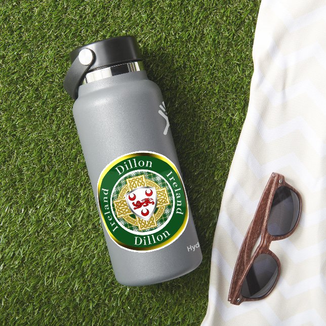 Sticker Dillon Shield & Croix celtique Personnalisé (HydroFlask Insitu)