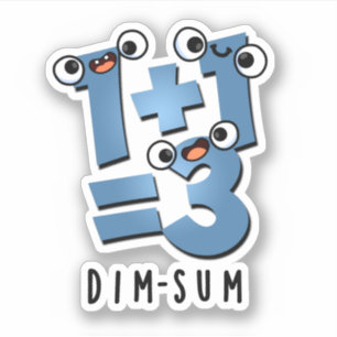 Sticker Dim Sum Funny Mathématiques jeu alimentaire