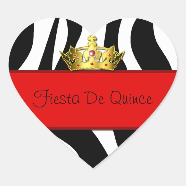 Sticker d'impression Quinceañera Zebra (Devant)