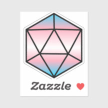Sticker d'indicateur géométrique D20 Trans Pride