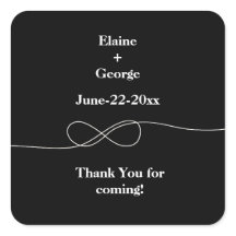 Sticker d'infini noir et blanc