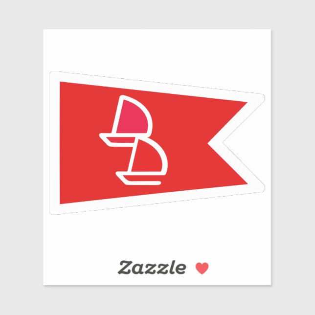 Sticker Dinghy Dames Burgee Vinyl Decal (Feuille)