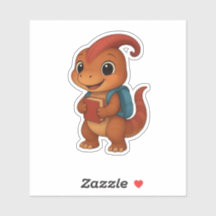 Dino Kammli avec sac à dos et livre scolaire