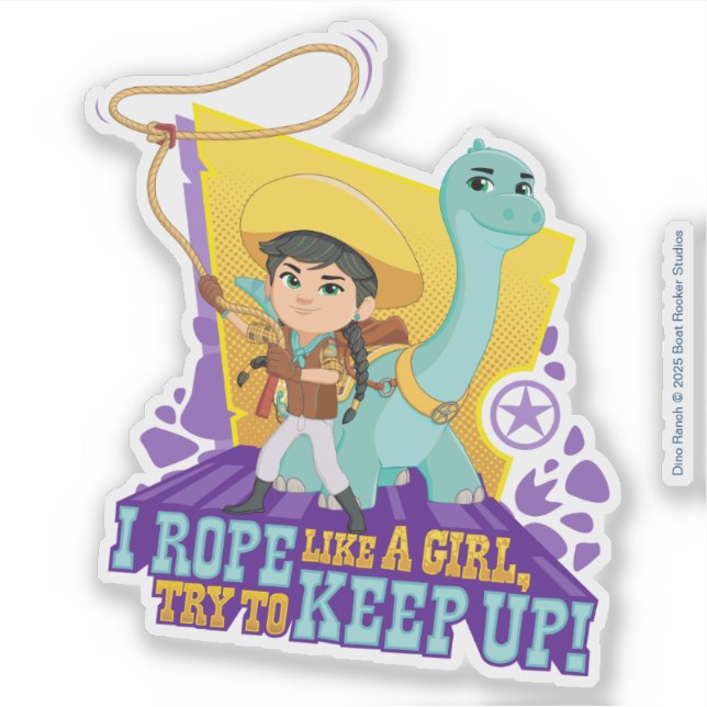 Sticker Dino Ranch | Min et Clover (Devant)