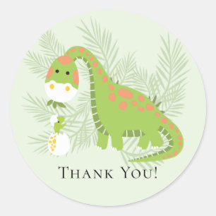 Sticker Dinosaur Baby shower Favor