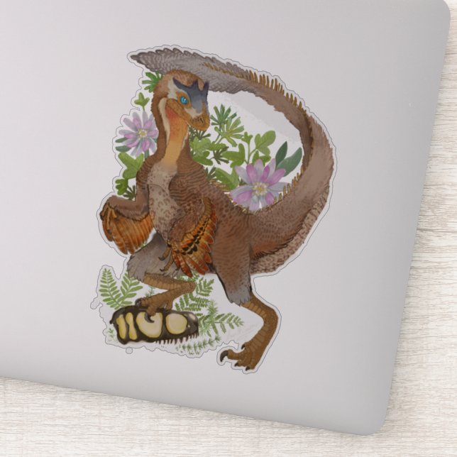 Sticker Dinosaur Raptor Jungle Art (Détail)