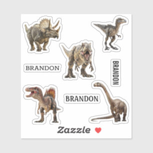 Sticker Dinosaur Tyrannosaurs Raptor Spinosaurus Nom