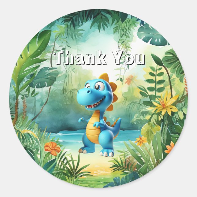 Sticker Dinosaure Cute (Devant)