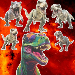 Sticker Dinosaure excitant
