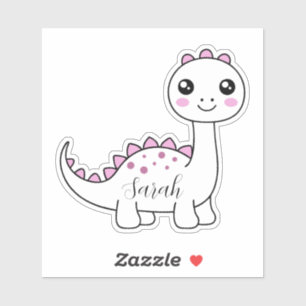 Sticker Dinosaure Nom personnalisé Drôle mignon