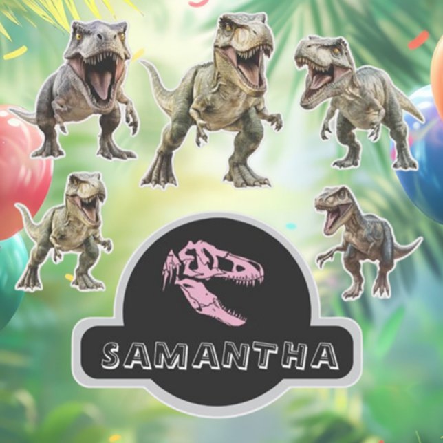 Sticker Dinosaure Roar avec excitation (Unleash the roar of adventure with our Dino-Mite Dinosaur sticker! )