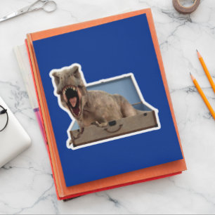 Sticker Dinosaure Tyrannosaurus  dans un bagage de valise