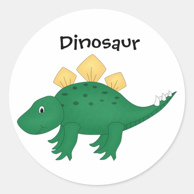 sticker dinosaure vert (Devant)
