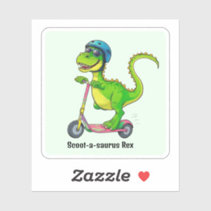 Sticker Dinosaure Vert Cool