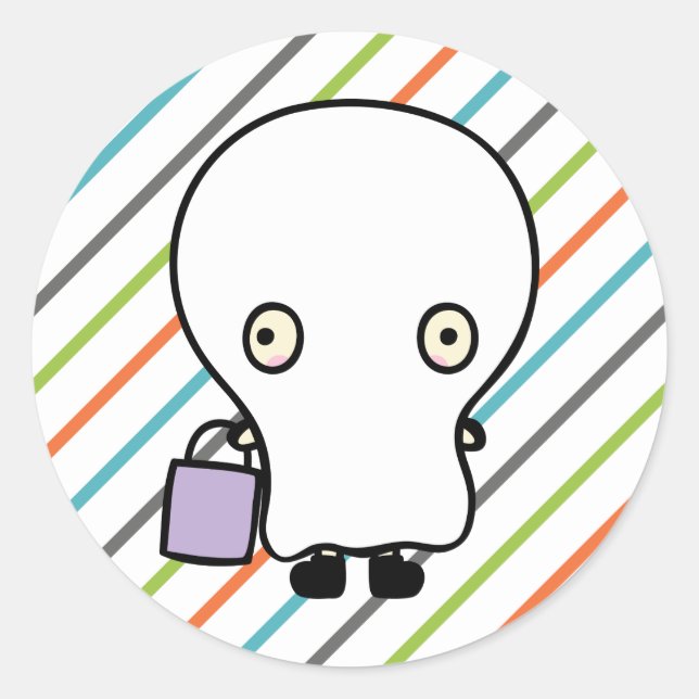 Sticker d'invitation pour les enfants Halloween Co (Devant)