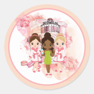 Sticker d'invitation Spa afro-américain