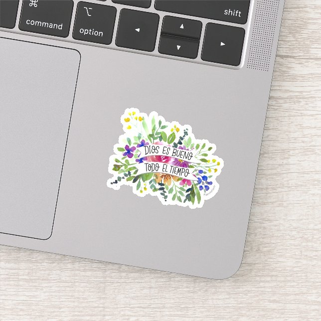 Sticker Dios es bueno en español acuarelas (Détail)