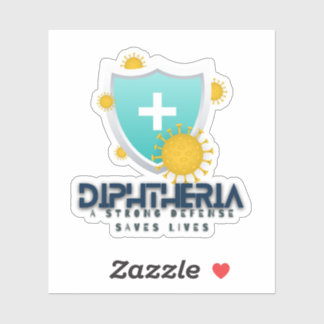 Sticker Diphtérie Aide à l'étude - Défense forte Sauve la 