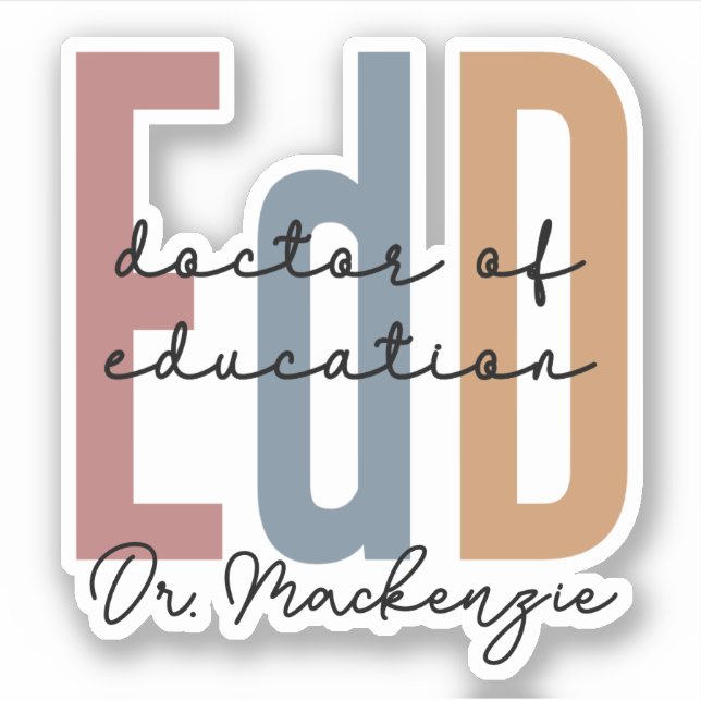 Sticker Diplôme D'Études De L'EdD Personnalisé (Devant)