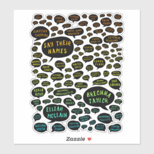 Sticker dire leurs noms arc-en-ciel