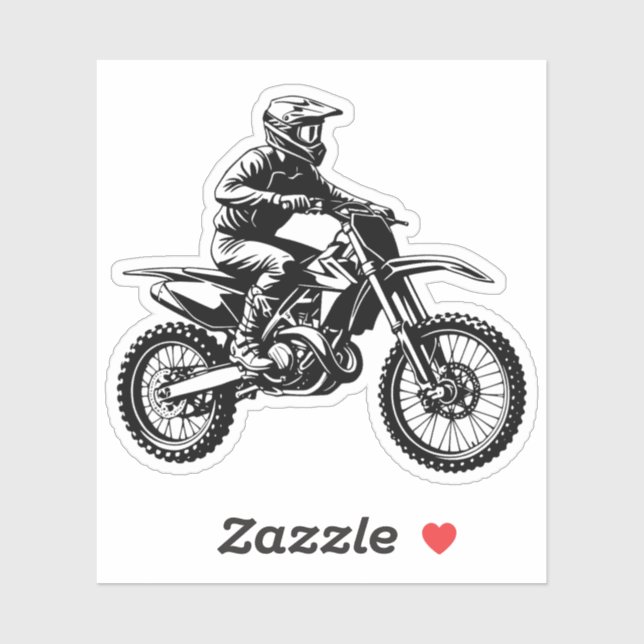 Sticker Dirt Bike Rider  (Feuille)