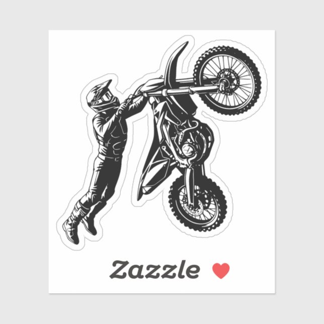 Sticker Dirt Bike Rider (Feuille)