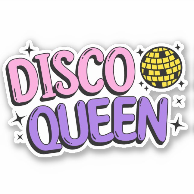 Sticker Disco queen (Devant)