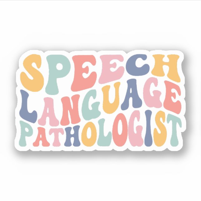 Sticker Discours Langue Pathologiste Cadeaux SLP (Devant)