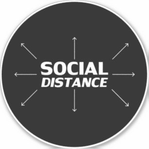 Sticker "Distance Sociale" 19 Grand Étage Cercle
