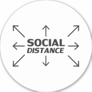 Sticker "Distance Sociale" 19 Grand Étage Cercle