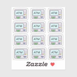 Sticker Distributeur Automatique de Billets Rappel Jour de