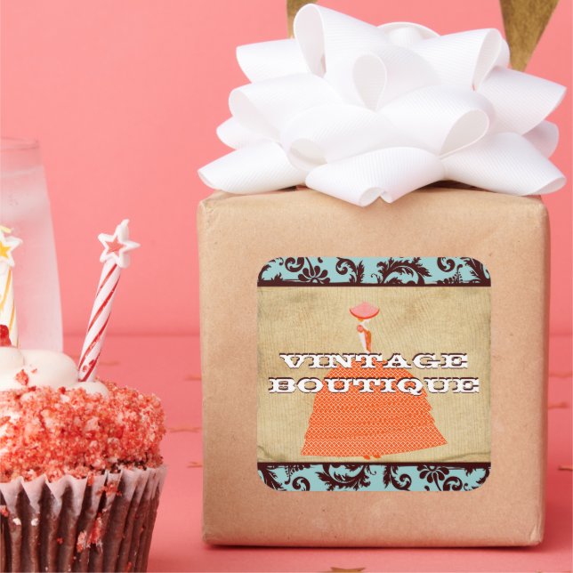 Sticker Diva Mode Orange Retro Dots (Fête)