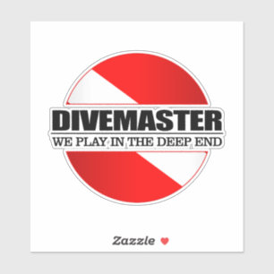Sticker Divemaster (rd)