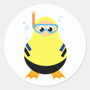 Sticker Diver Snorkel amusant