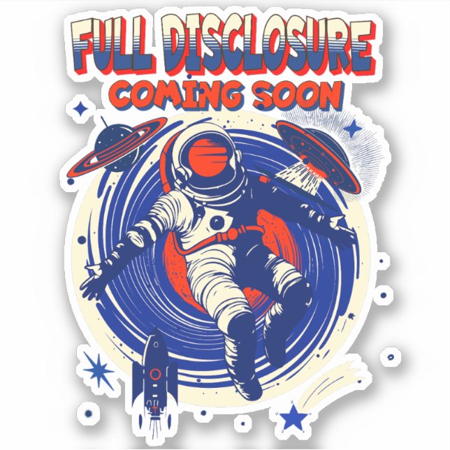 Sticker Divulgation complète à venir bientôt | L'astronaut (Devant)